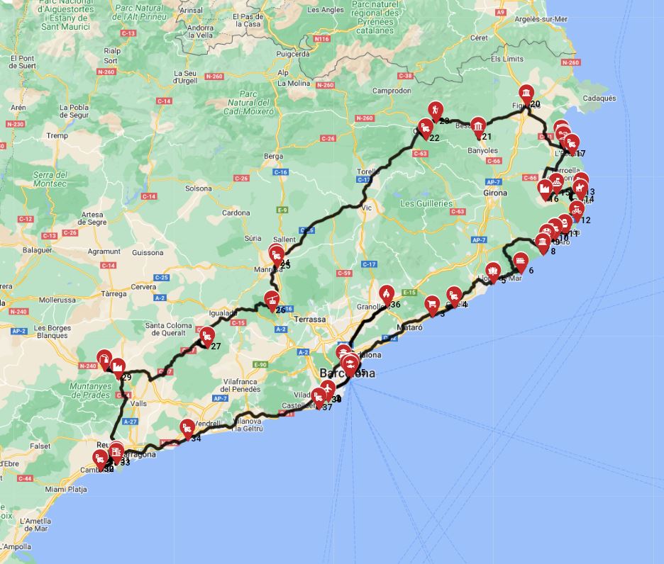 Barcelona Roundtrip - South - Costa Brava
